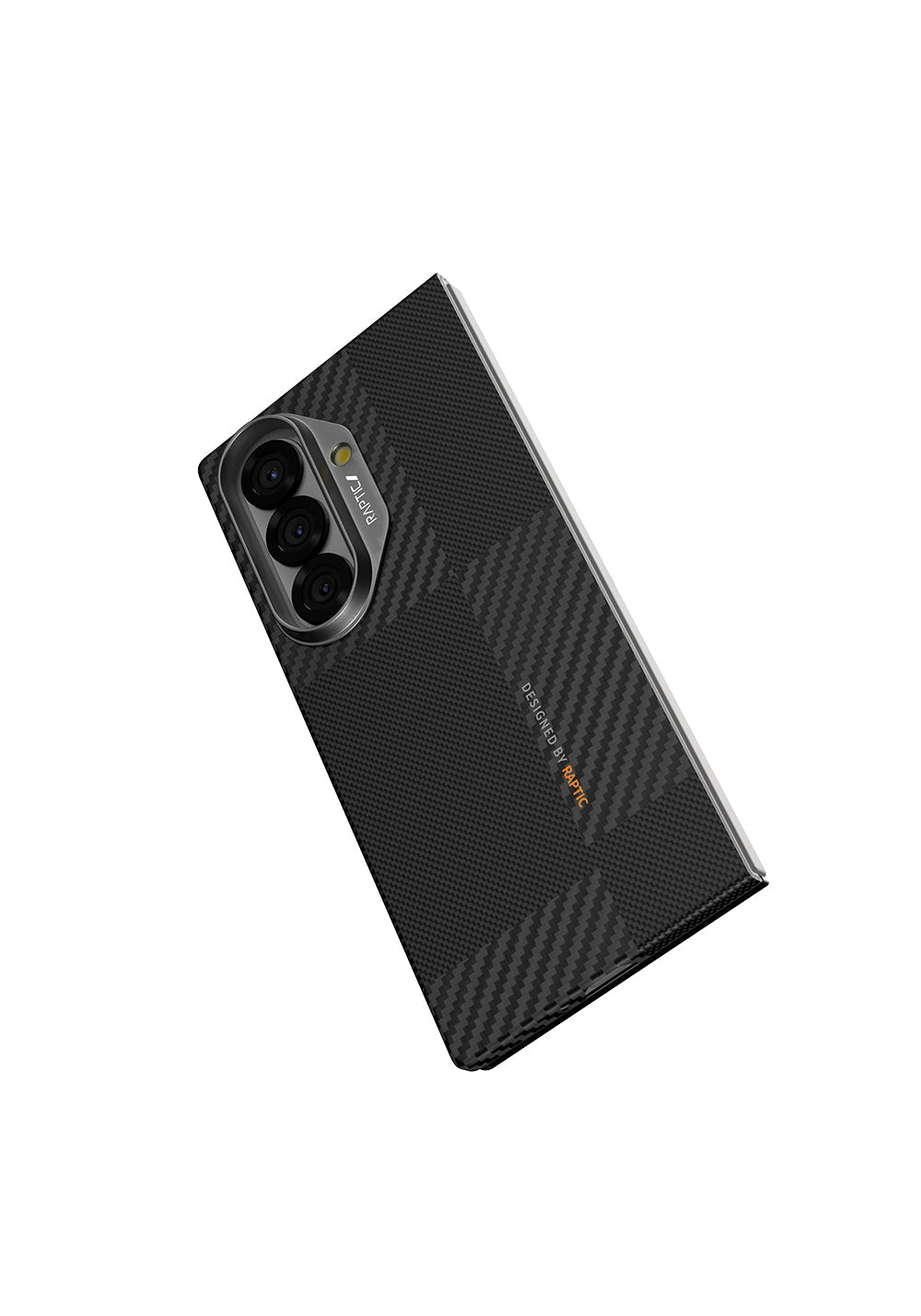 Galaxy Z Fold 7 Kılıf Manyetik Şarj Uyumlu 600D Metal Kamera Çerçeveli Raptic Aramid Karbon Fiber Geotik Serisi Kapak