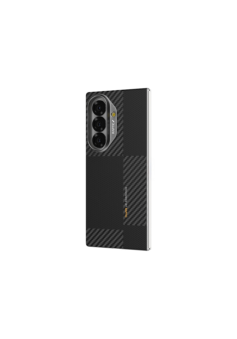 Galaxy Z Fold 7 Kılıf Manyetik Şarj Uyumlu 600D Metal Kamera Çerçeveli Raptic Aramid Karbon Fiber Geotik Serisi Kapak