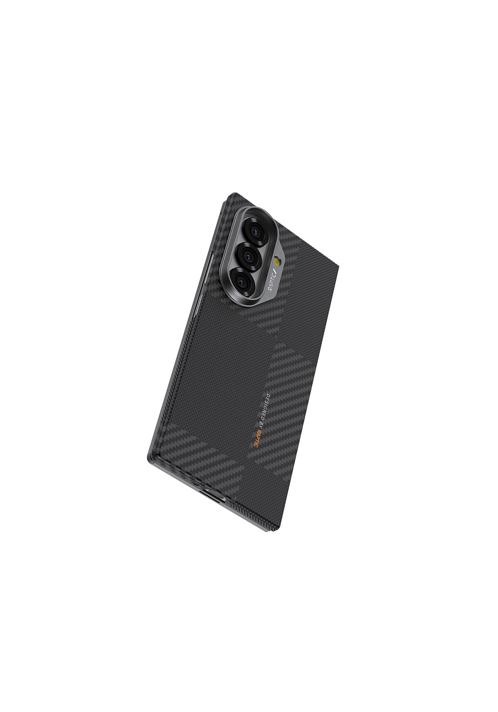 Galaxy Z Fold 7 Kılıf Manyetik Şarj Uyumlu 600D Metal Kamera Çerçeveli Raptic Aramid Karbon Fiber Geotik Serisi Kapak
