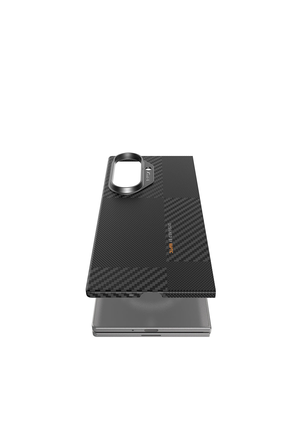 Galaxy Z Fold 7 Kılıf Manyetik Şarj Uyumlu 600D Metal Kamera Çerçeveli Raptic Aramid Karbon Fiber Geotik Serisi Kapak