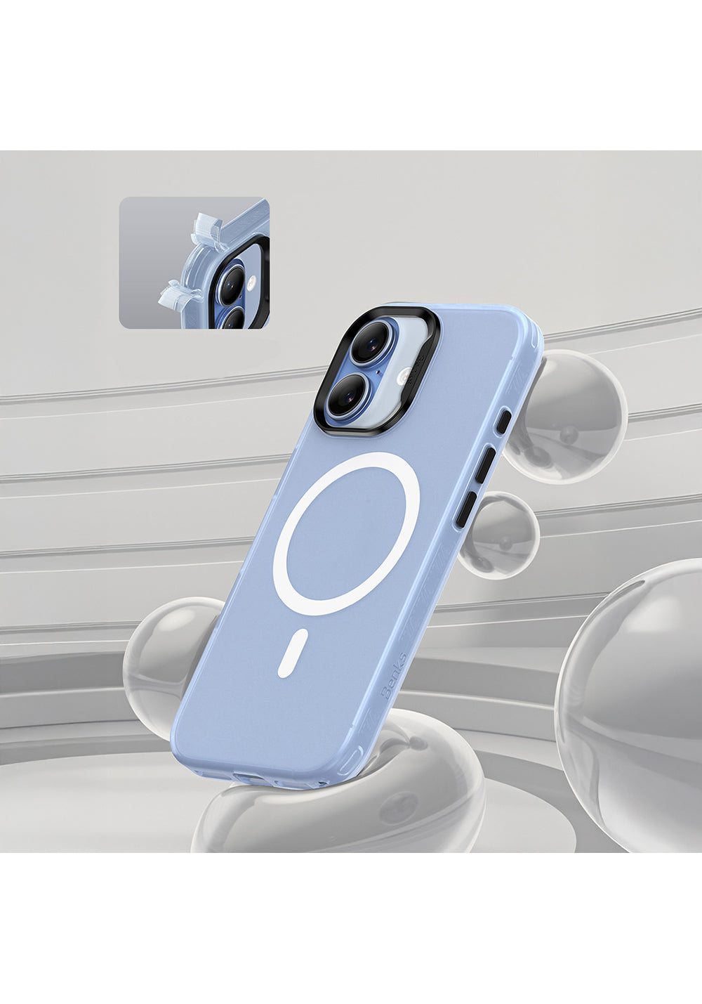 Apple iPhone 17 Kılıf Manyetik Şarj Uyumlu Benks Lucid Armor Kapak