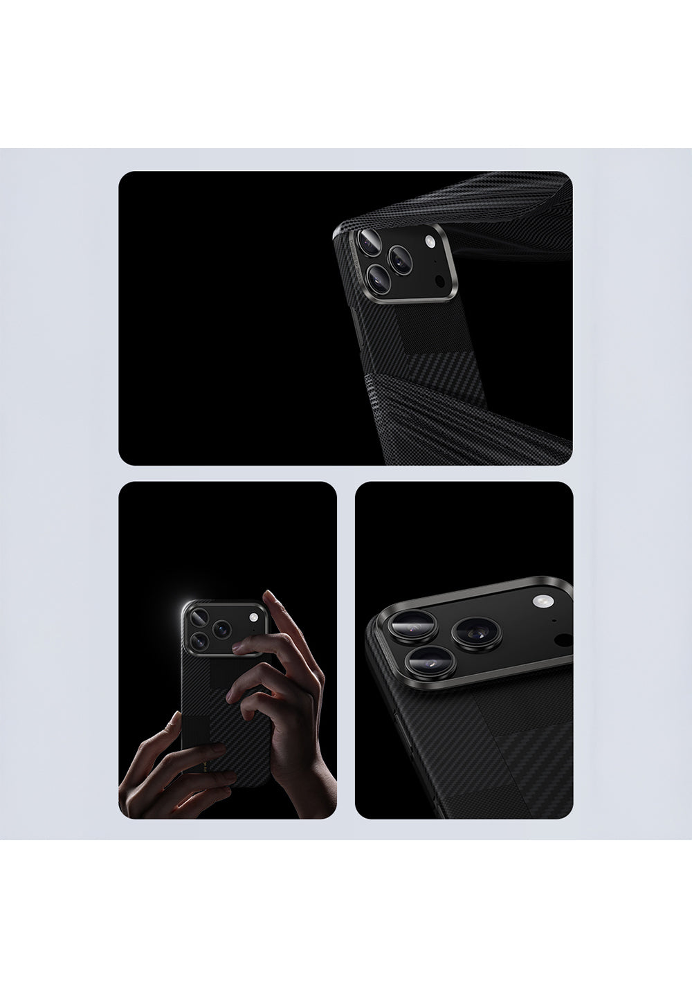 Apple iPhone 17 Pro Kılıf Manyetik Şarj Uyumlu Karbon Fiber Benks Montage ArmorAir Kevlar Kapak