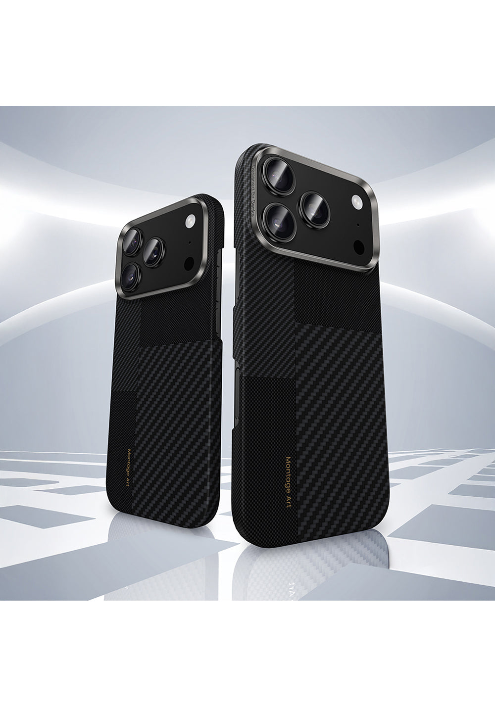 Apple iPhone 17 Pro Max Kılıf Manyetik Şarj Uyumlu Karbon Fiber Benks Montage ArmorAir Kevlar Kapak