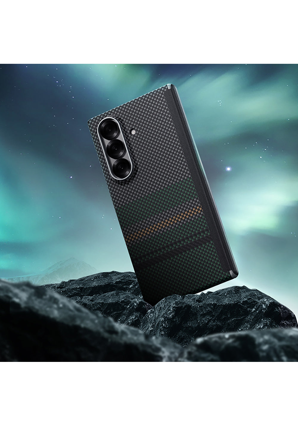 Galaxy Z Fold 7 Benks ArmorAir Aurora Grand Combo Üçlü Aksesuar Seti (Ön Arka Kevlar Karbon Kapak + Ekran Koruyucu)