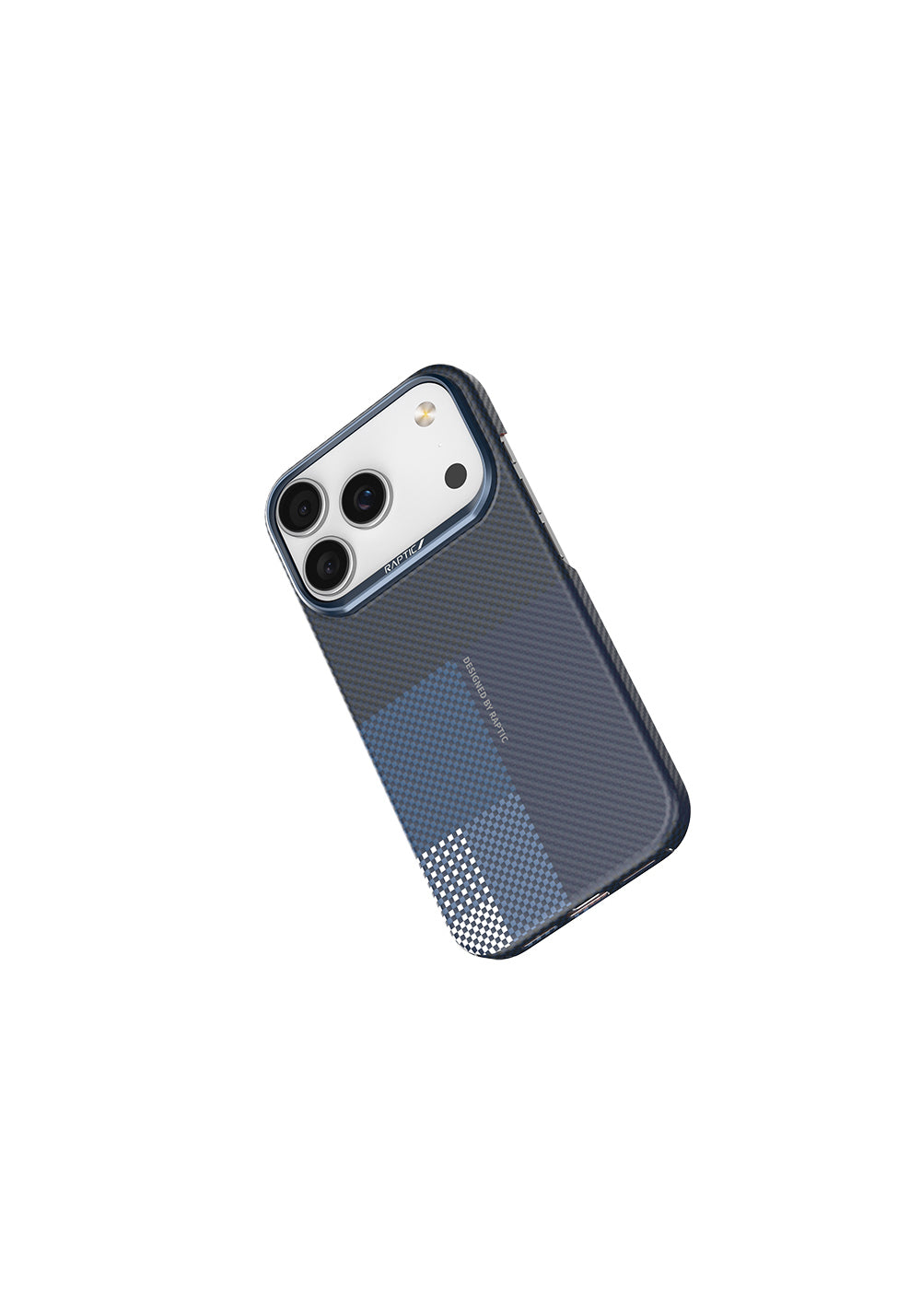 Apple iPhone 17 Pro Max Kılıf Manyetik Şarj Uyumlu Raptic Aramid Skin Transform Serisi Karbon Kapak