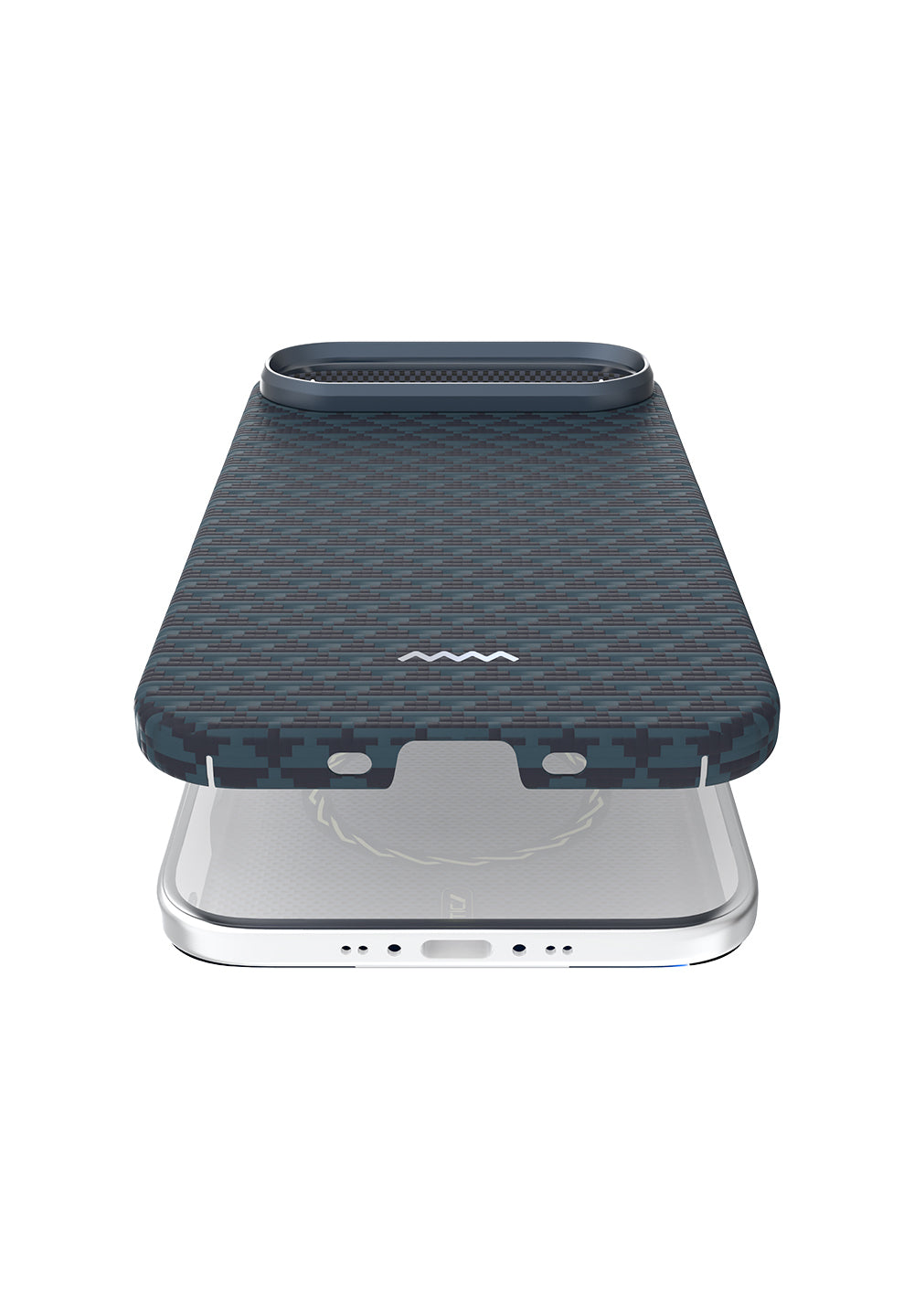 Apple iPhone 17 Air Kılıf Manyetik Şarj Uyumlu Raptic Aramid Skin Origin Serisi Karbon Kapak