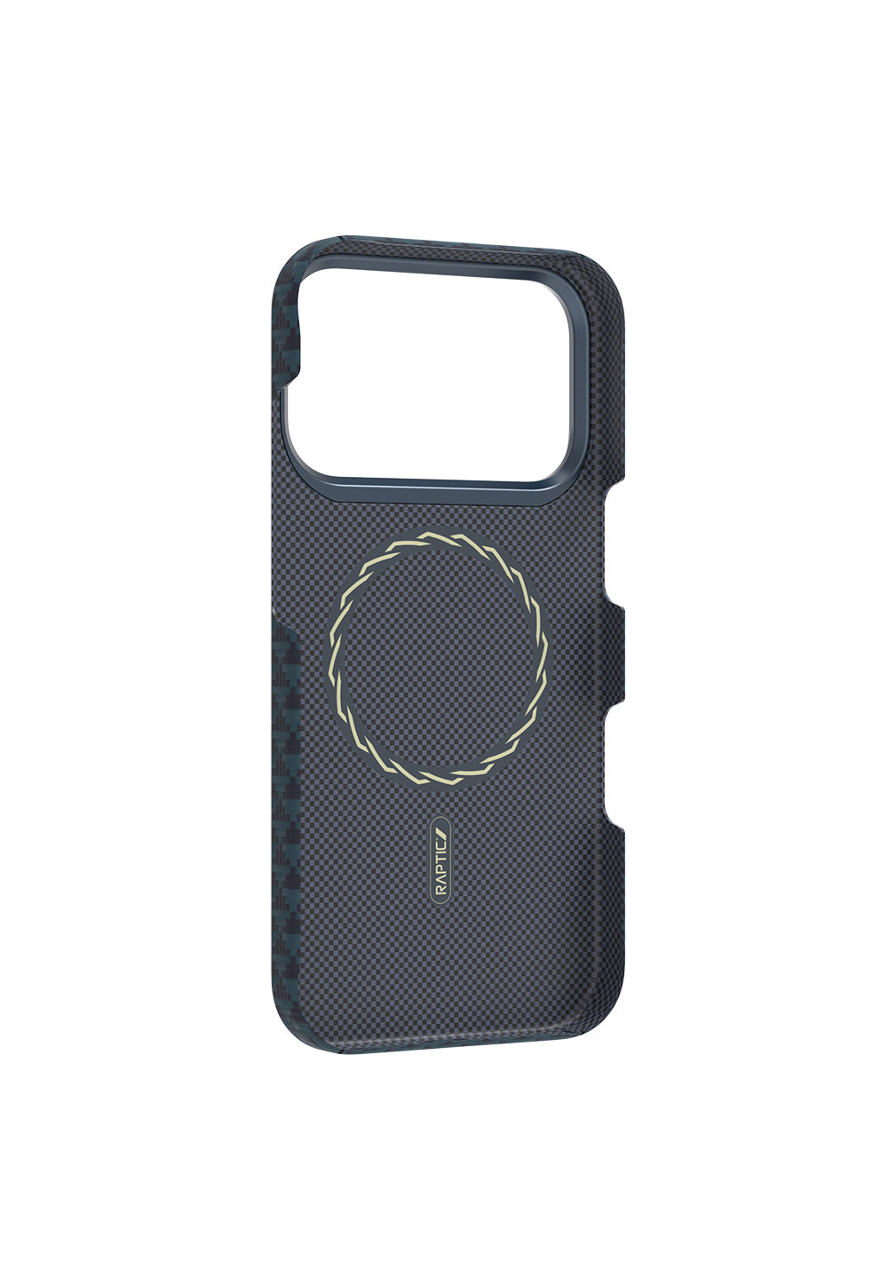 Apple iPhone 17 Pro Max Kılıf Manyetik Şarj Uyumlu Raptic Aramid Skin Origin Serisi Karbon Kapak