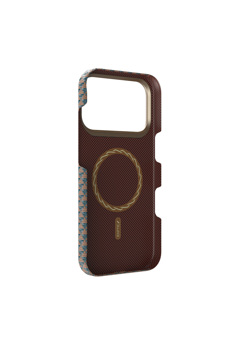 Apple iPhone 17 Pro Max Kılıf Manyetik Şarj Uyumlu Raptic Aramid Skin Origin Serisi Karbon Kapak