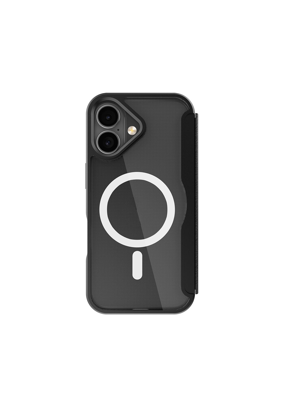 Apple iPhone 17 Kılıf M-Safe Şarj Özellikli Raptic Air Folio Şeffaf Kartlıklı Kapaklı Kılıf