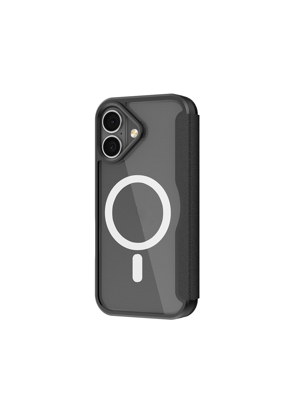 Apple iPhone 17 Kılıf M-Safe Şarj Özellikli Raptic Air Folio Şeffaf Kartlıklı Kapaklı Kılıf