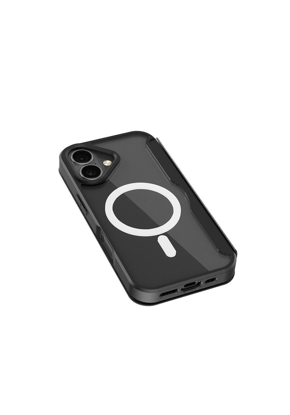 Apple iPhone 17 Kılıf M-Safe Şarj Özellikli Raptic Air Folio Şeffaf Kartlıklı Kapaklı Kılıf