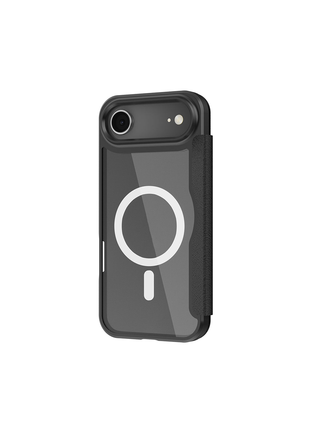 Apple iPhone 17 Air Kılıf M-Safe Şarj Özellikli Raptic Air Folio Şeffaf Kartlıklı Kapaklı Kılıf