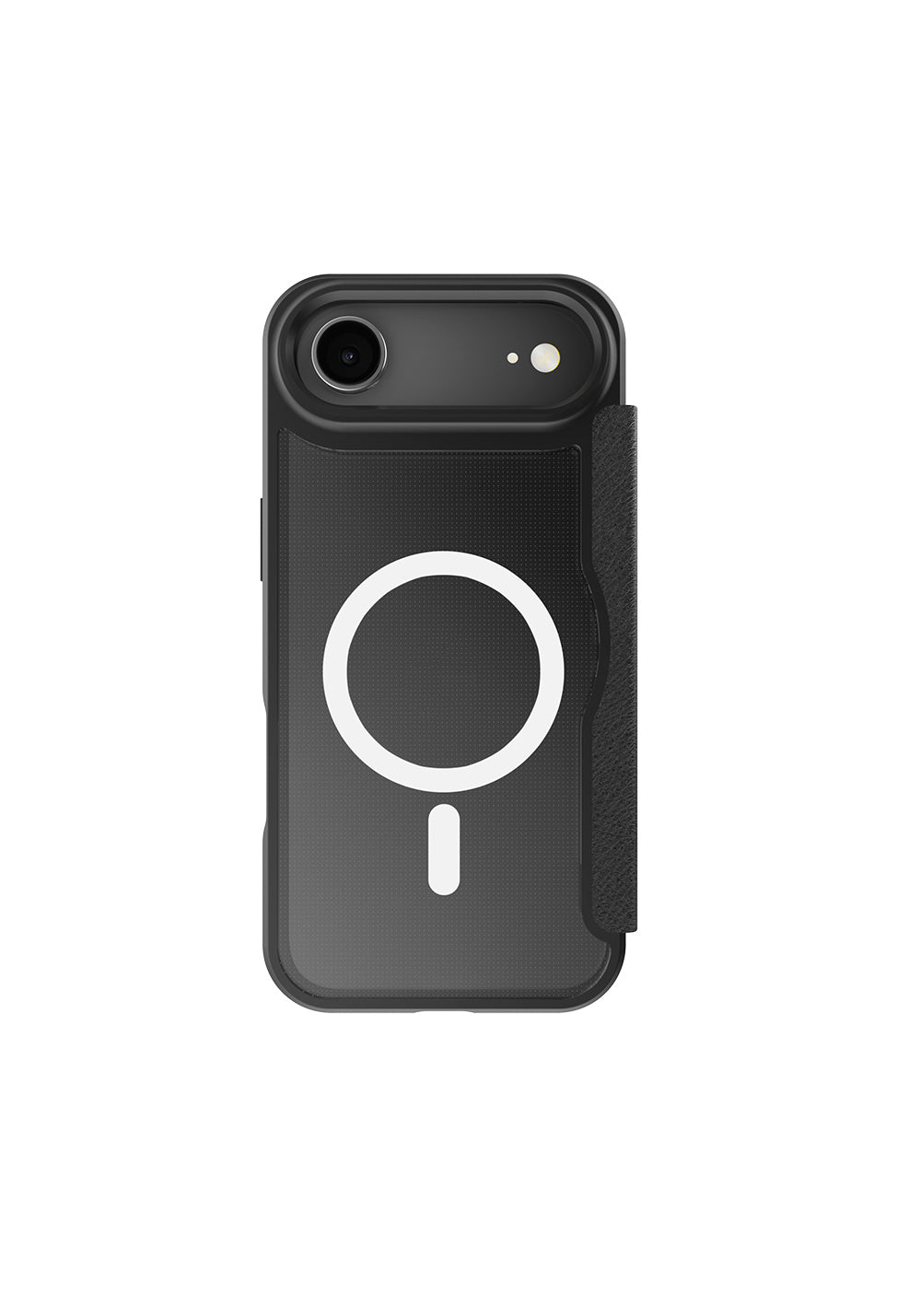 Apple iPhone 17 Air Kılıf M-Safe Şarj Özellikli Raptic Air Folio Şeffaf Kartlıklı Kapaklı Kılıf