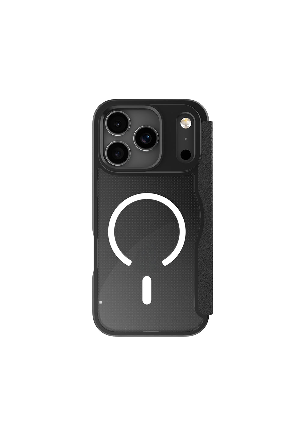 Apple iPhone 17 Pro Max Kılıf M-Safe Şarj Özellikli Raptic Air Folio Şeffaf Kartlıklı Kapaklı Kılıf