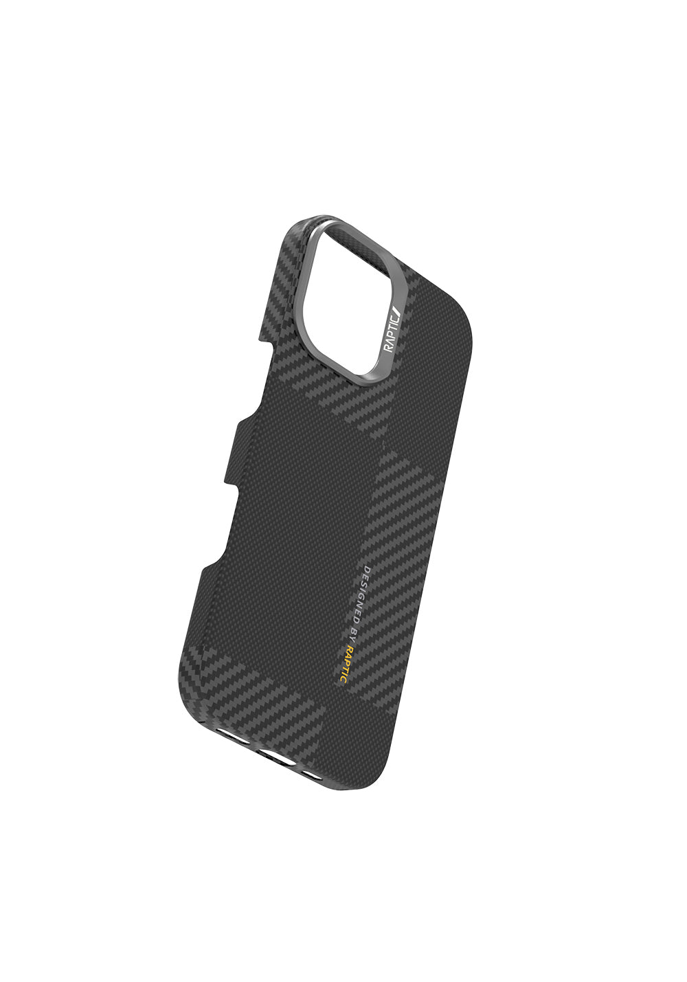 Apple iPhone 17 Kılıf Manyetik Şarj Uyumlu 600D Metal Kamera Çerçeveli Raptic Aramid Karbon Fiber Geotik Serisi Kapak