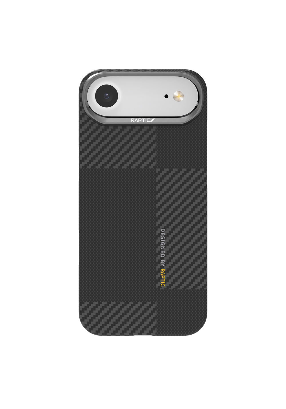 Apple iPhone 17 Air Kılıf Manyetik Şarj Uyumlu 600D Metal Kamera Çerçeveli Raptic Aramid Karbon Fiber Geotik Serisi Kapak