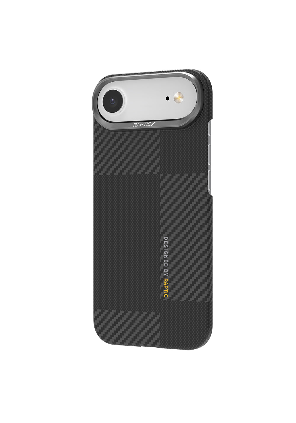 Apple iPhone 17 Air Kılıf Manyetik Şarj Uyumlu 600D Metal Kamera Çerçeveli Raptic Aramid Karbon Fiber Geotik Serisi Kapak