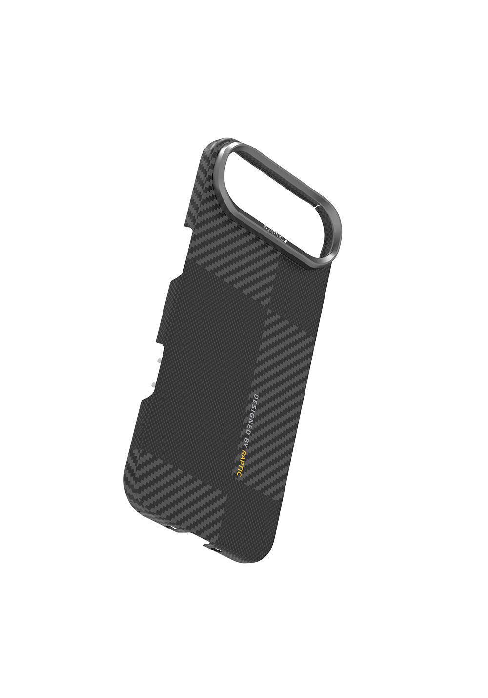 Apple iPhone 17 Air Kılıf Manyetik Şarj Uyumlu 600D Metal Kamera Çerçeveli Raptic Aramid Karbon Fiber Geotik Serisi Kapak