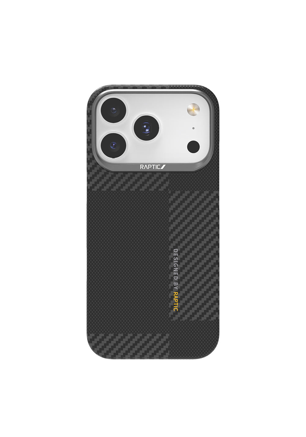 Apple iPhone 17 Pro Max Kılıf Manyetik Şarj Uyumlu 600D Metal Kamera Çerçeveli Raptic Aramid Karbon Fiber Geotik Serisi Kapak