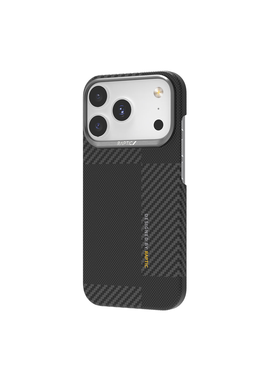 Apple iPhone 17 Pro Max Kılıf Manyetik Şarj Uyumlu 600D Metal Kamera Çerçeveli Raptic Aramid Karbon Fiber Geotik Serisi Kapak