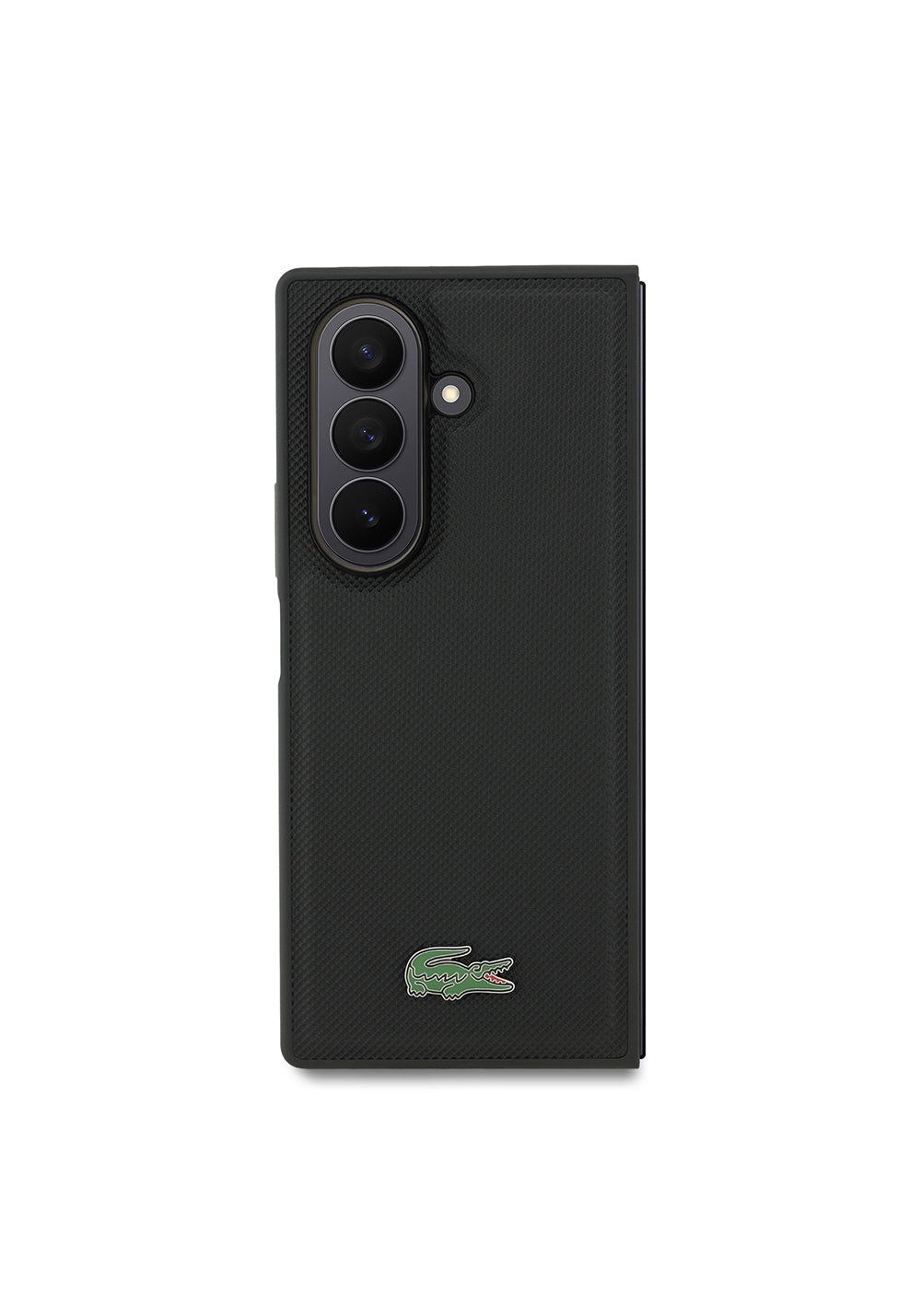Galaxy Z Fold 7 Kılıf Lacoste Orijinal Lisanslı Manyetik Şarj Uyumlu Pike Desenli Arka Yüzey İkonik Timsah Metal Logolu Kapak