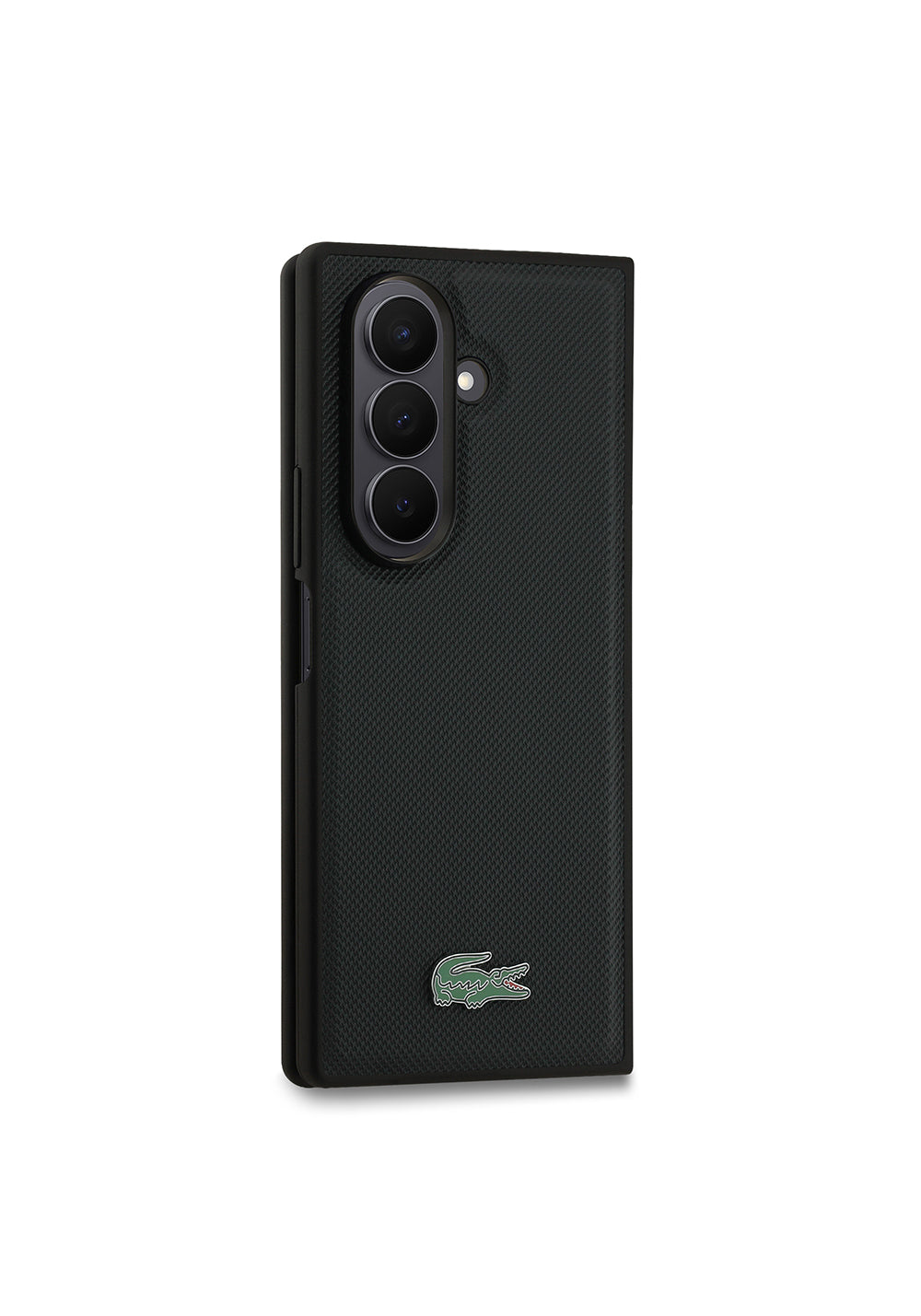 Galaxy Z Fold 7 Kılıf Lacoste Orijinal Lisanslı Manyetik Şarj Uyumlu Pike Desenli Arka Yüzey İkonik Timsah Metal Logolu Kapak