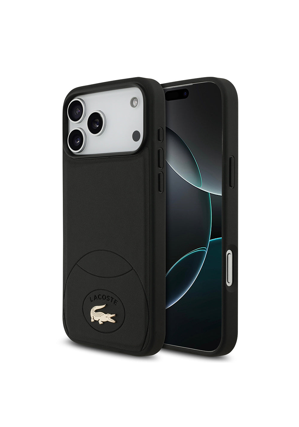 Apple iPhone 17 Pro Max Kılıf Lacoste Orijinal Lisanslı Manyetik Şarj Uyumlu PU Deri Tasarımlı Metal Logolu Kapak