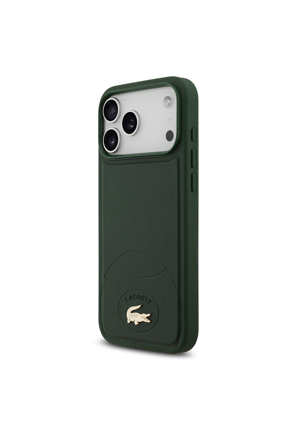 Apple iPhone 17 Pro Max Kılıf Lacoste Orijinal Lisanslı Manyetik Şarj Uyumlu PU Deri Tasarımlı Metal Logolu Kapak