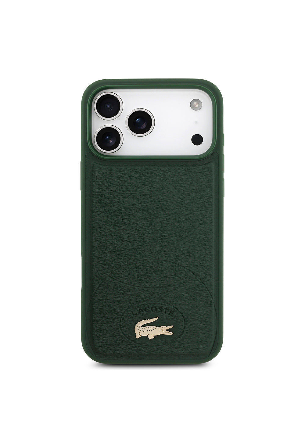 Apple iPhone 17 Pro Max Kılıf Lacoste Orijinal Lisanslı Manyetik Şarj Uyumlu PU Deri Tasarımlı Metal Logolu Kapak