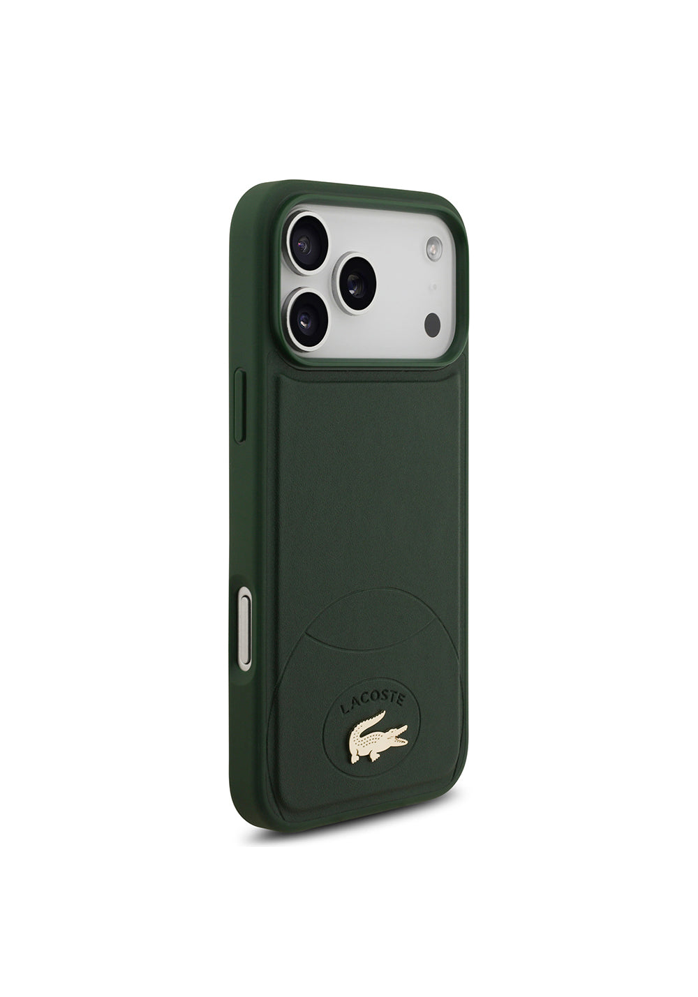 Apple iPhone 17 Pro Max Kılıf Lacoste Orijinal Lisanslı Manyetik Şarj Uyumlu PU Deri Tasarımlı Metal Logolu Kapak