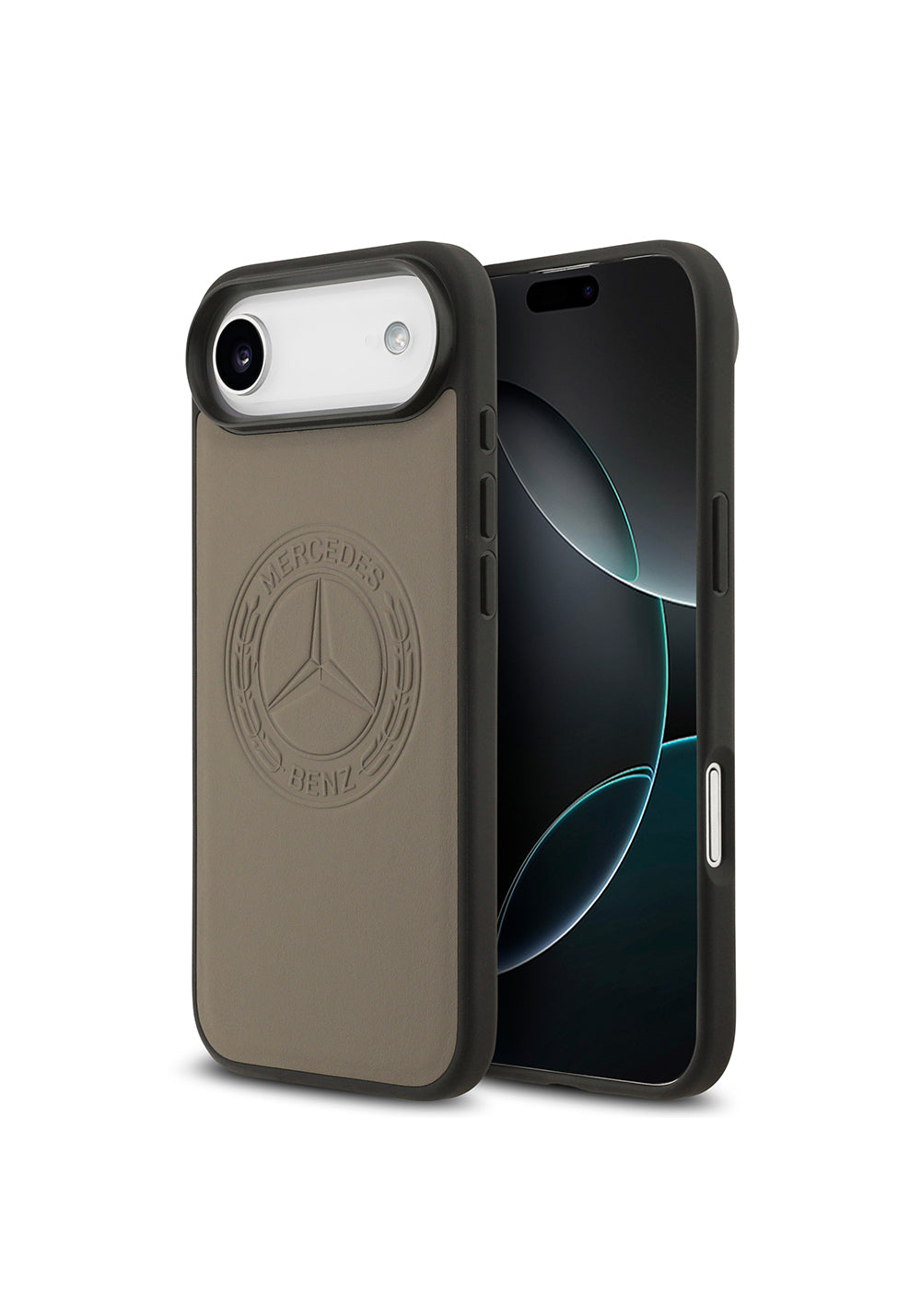 Apple iPhone 17 Air Kılıf Mercedes Benz Orijinal Lisanslı Manyetik Şarj Uyumlu Hakiki Deri Nostaljik Yıldız Dizayn Kapak