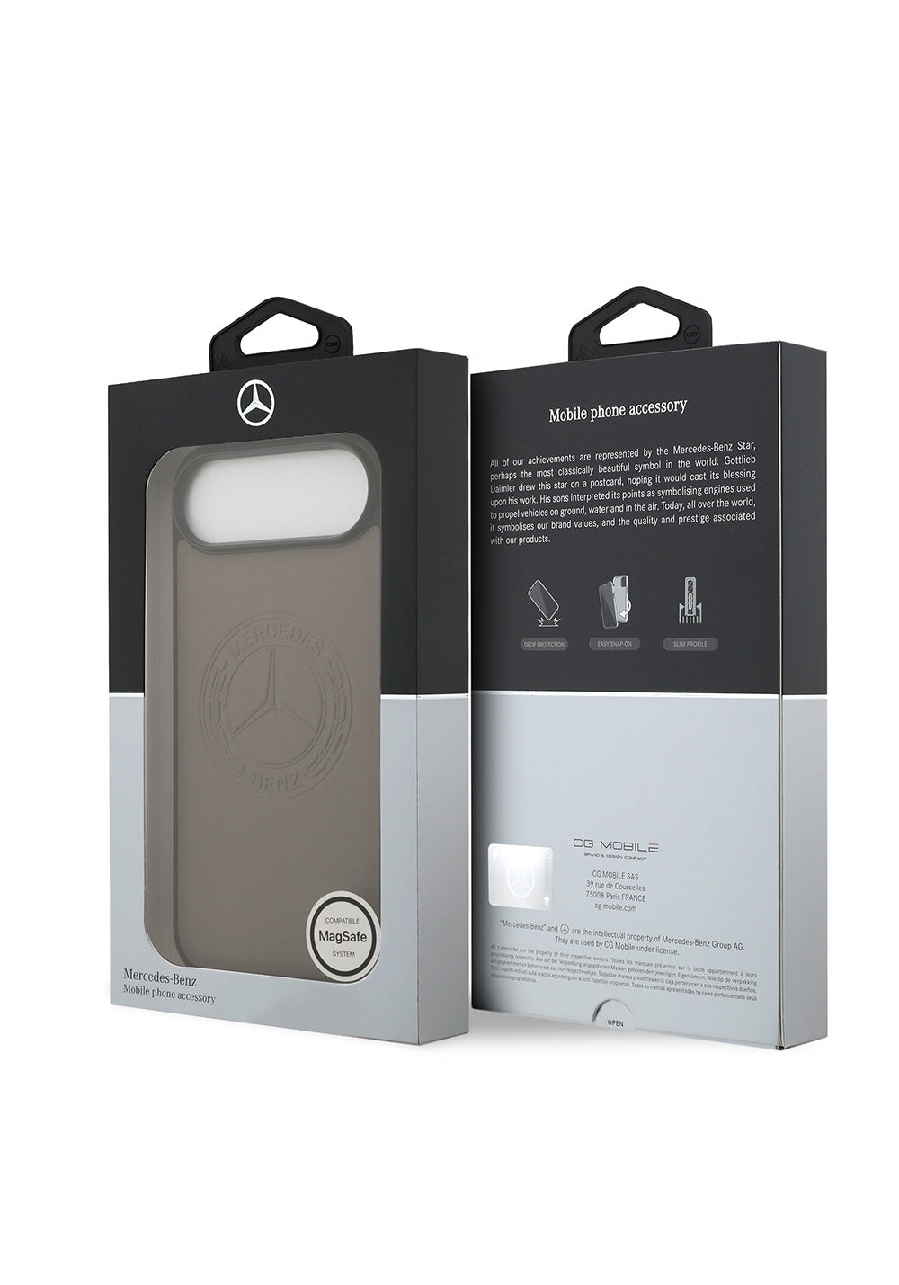 Apple iPhone 17 Air Kılıf Mercedes Benz Orijinal Lisanslı Manyetik Şarj Uyumlu Hakiki Deri Nostaljik Yıldız Dizayn Kapak