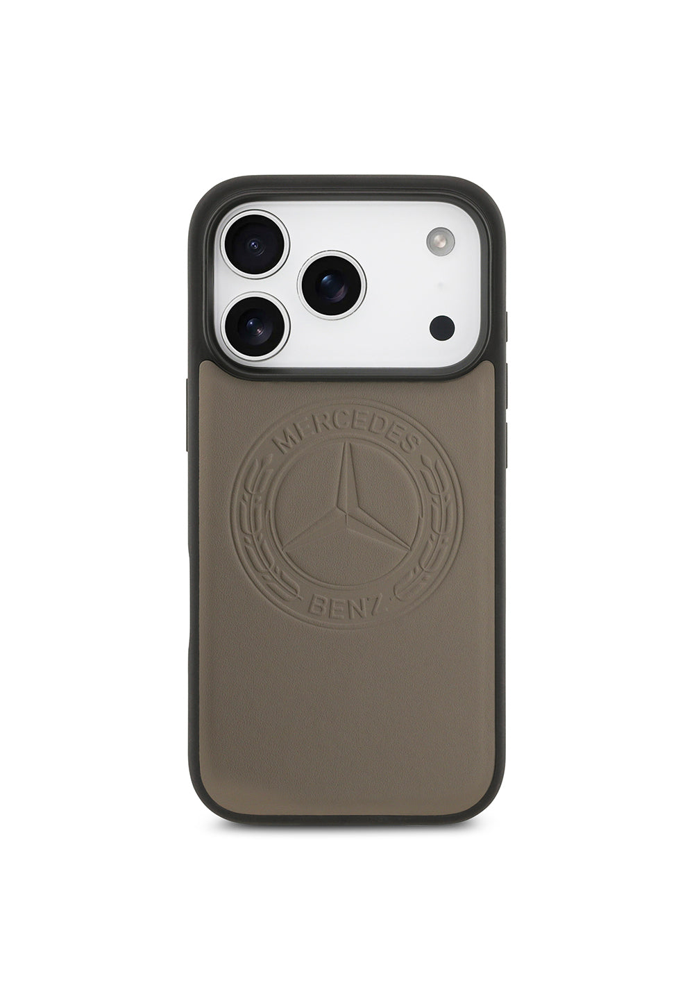 Apple iPhone 17 Pro Max Kılıf Mercedes Benz Orijinal Lisanslı Manyetik Şarj Uyumlu Hakiki Deri Nostaljik Yıldız Dizayn Kapak
