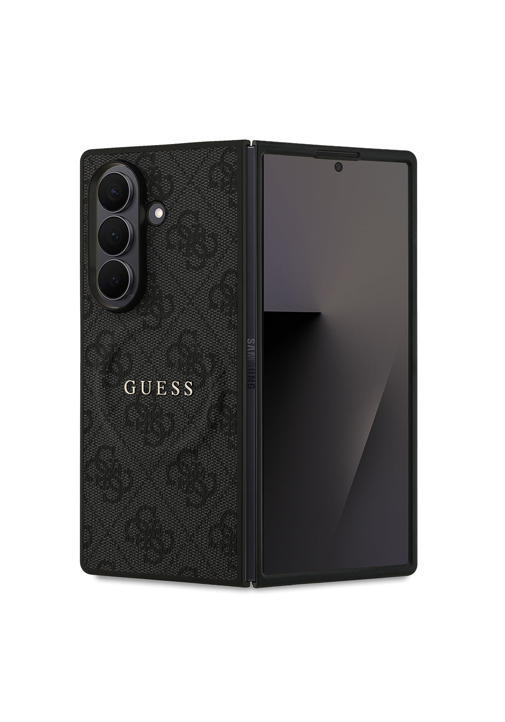 Galaxy Z Fold 7 Kılıf Guess Orijinal Lisanslı Manyetik Şarj Uyumlu 4G Desen Yazı Logolu Kapak