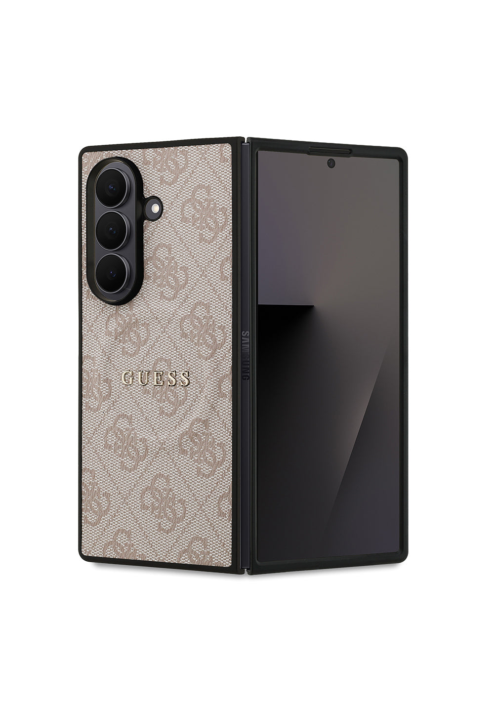 Galaxy Z Fold 7 Kılıf Guess Orijinal Lisanslı Manyetik Şarj Uyumlu 4G Desen Yazı Logolu Kapak