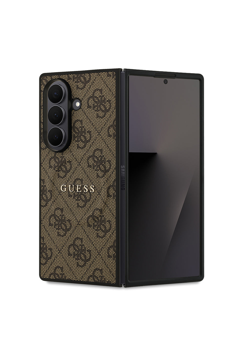 Galaxy Z Fold 7 Kılıf Guess Orijinal Lisanslı Manyetik Şarj Uyumlu 4G Desen Yazı Logolu Kapak