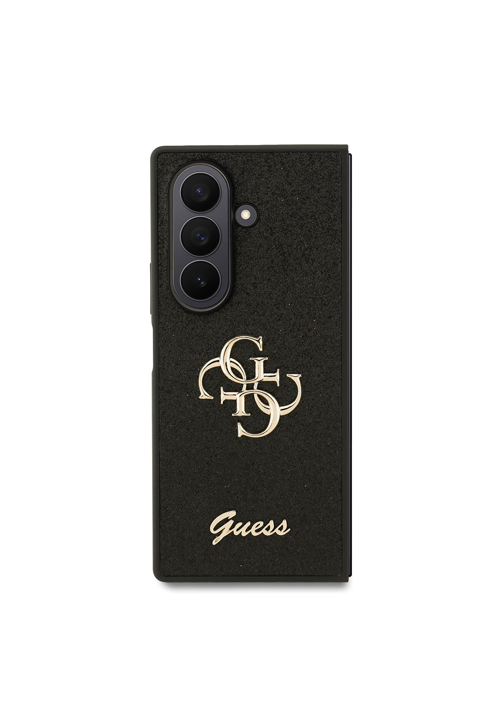 Galaxy Z Fold 7 Kılıf Guess Orijinal Lisanslı 4G Büyük Metal Logolu Glitter Kapak