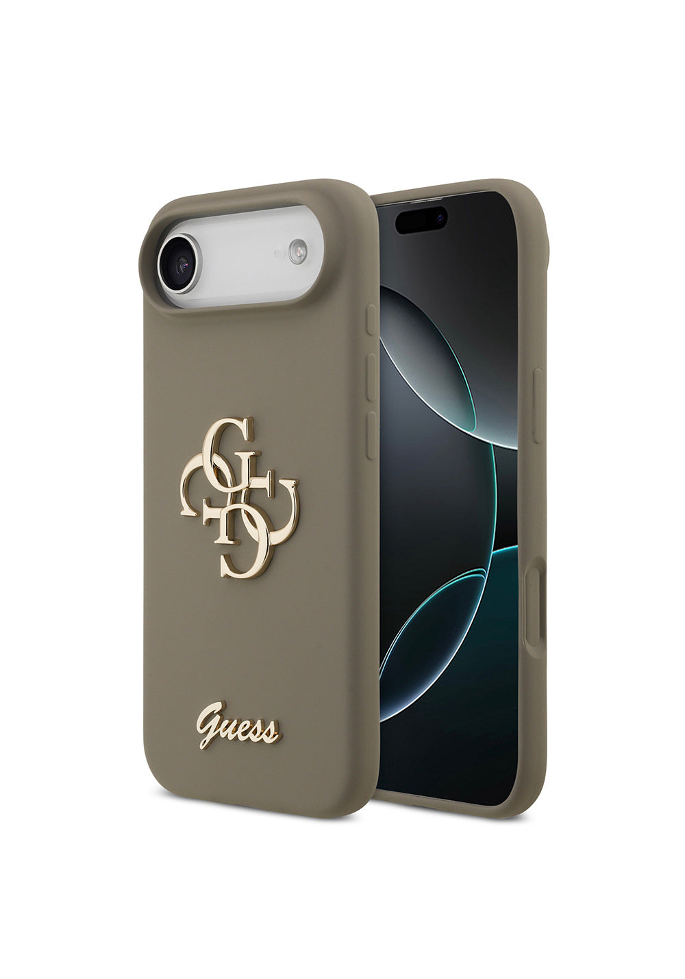 Apple iPhone 17 Air Kılıf Guess Orijinal Lisanslı Grained Yazı Logolu Kapak