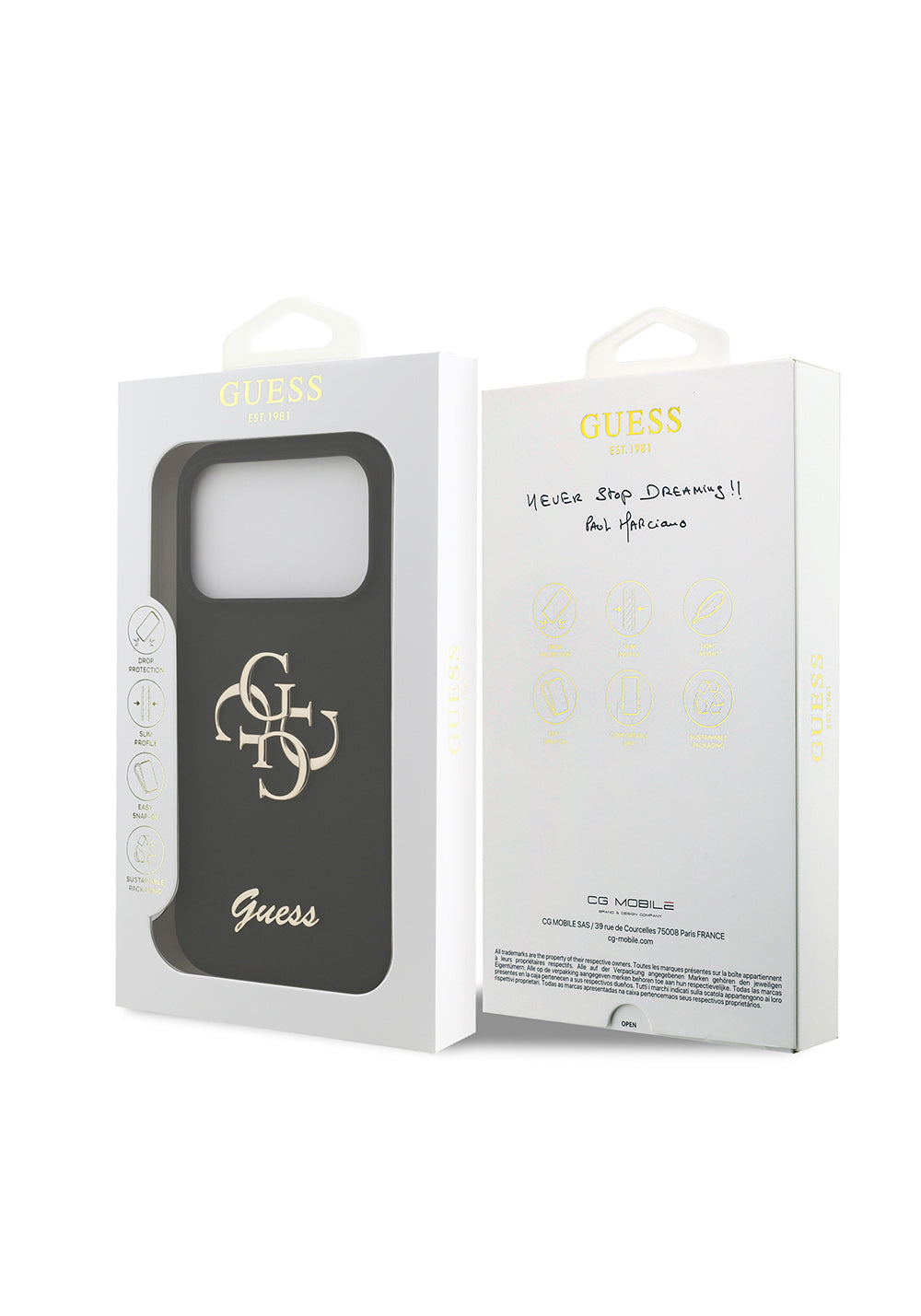 Apple iPhone 17 Pro Kılıf Guess Orijinal Lisanslı Grained Yazı Logolu Kapak