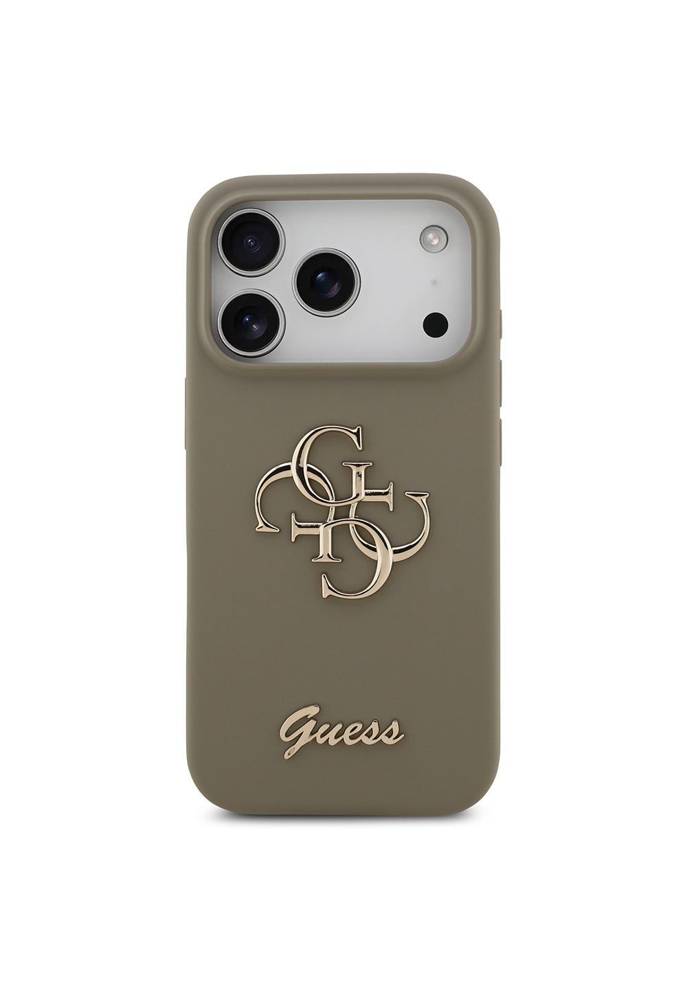 Apple iPhone 17 Pro Kılıf Guess Orijinal Lisanslı Grained Yazı Logolu Kapak