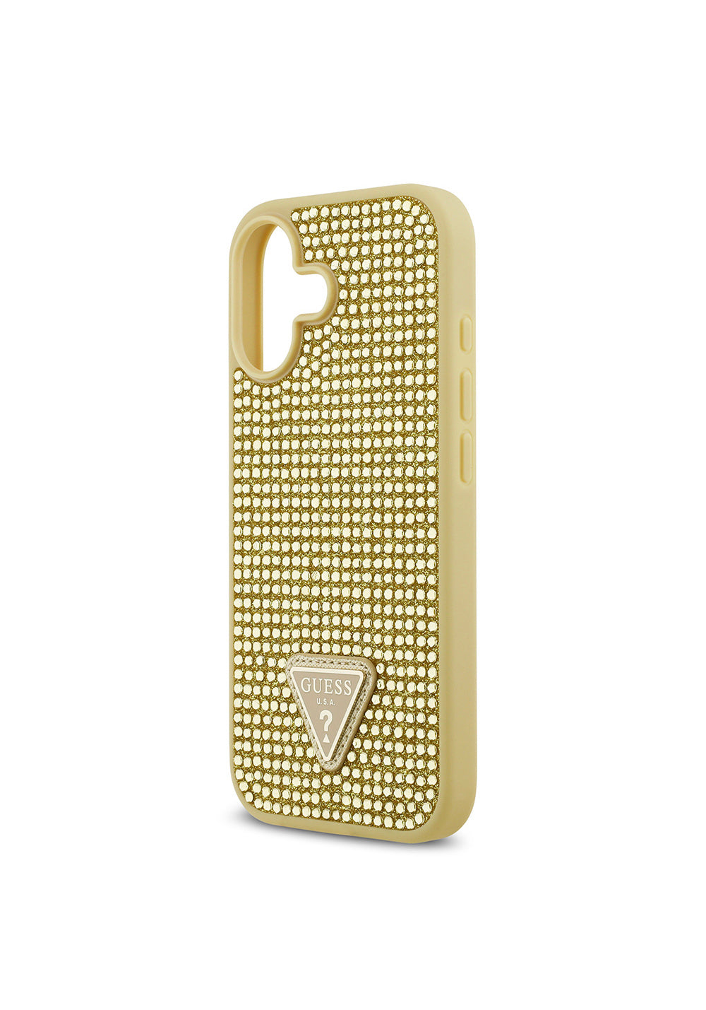Apple iPhone 17 Kılıf Guess Orijinal Lisanslı Taşlı Arka Yüzey Üçgen Logolu Kapak