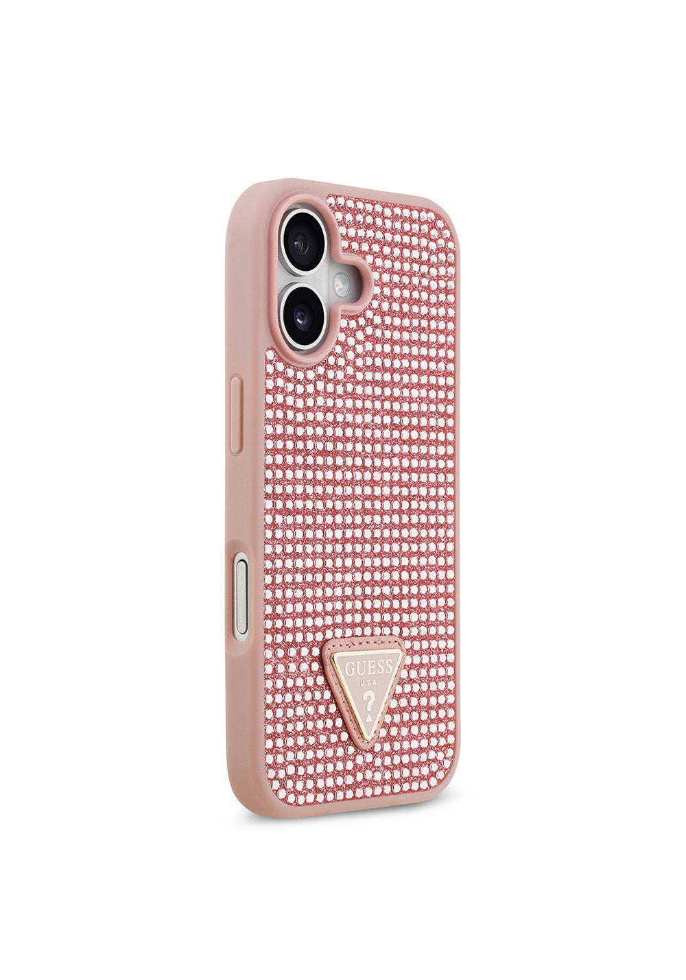 Apple iPhone 17 Kılıf Guess Orijinal Lisanslı Taşlı Arka Yüzey Üçgen Logolu Kapak