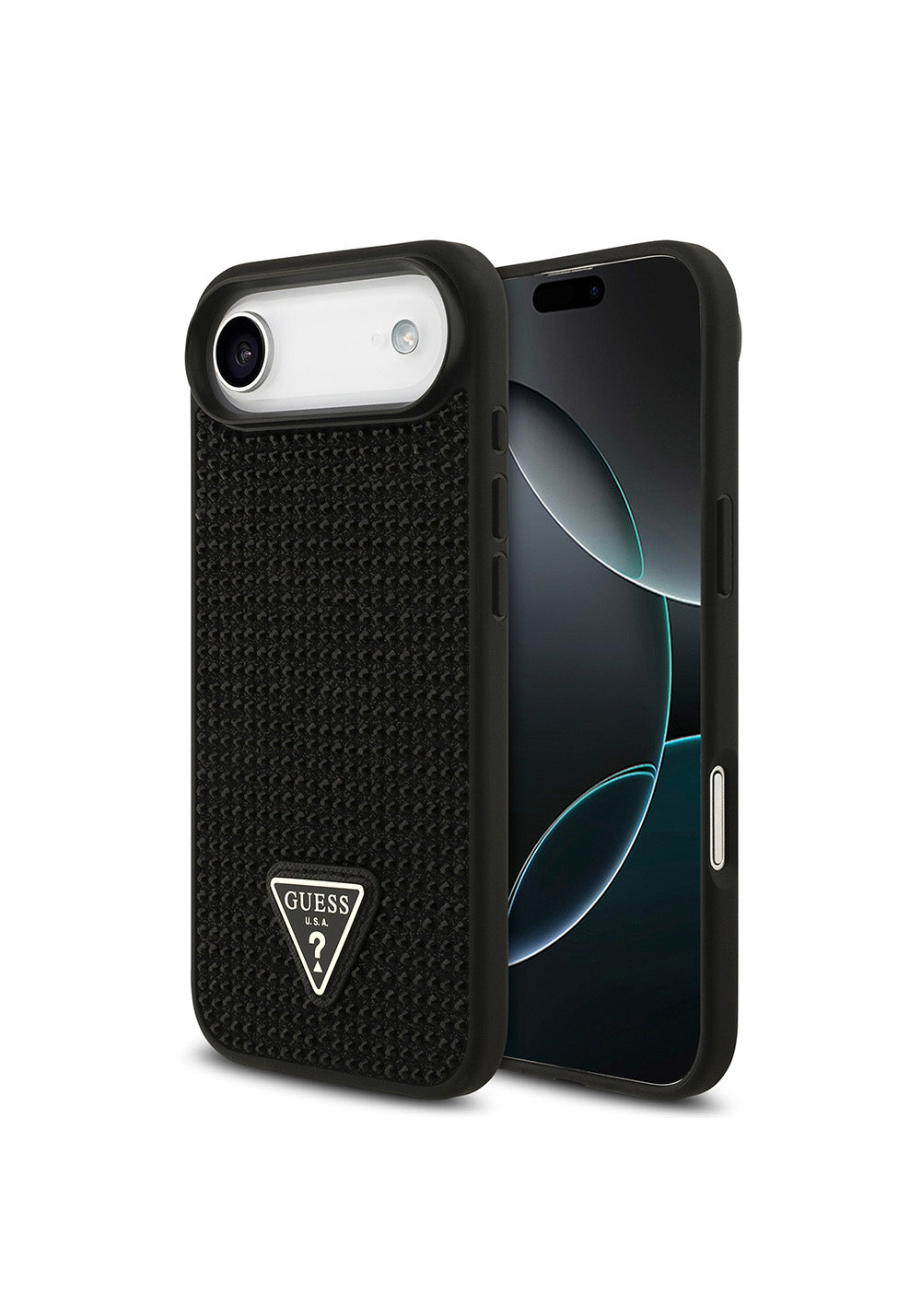 Apple iPhone 17 Air Kılıf Guess Orijinal Lisanslı Taşlı Arka Yüzey Üçgen Logolu Kapak