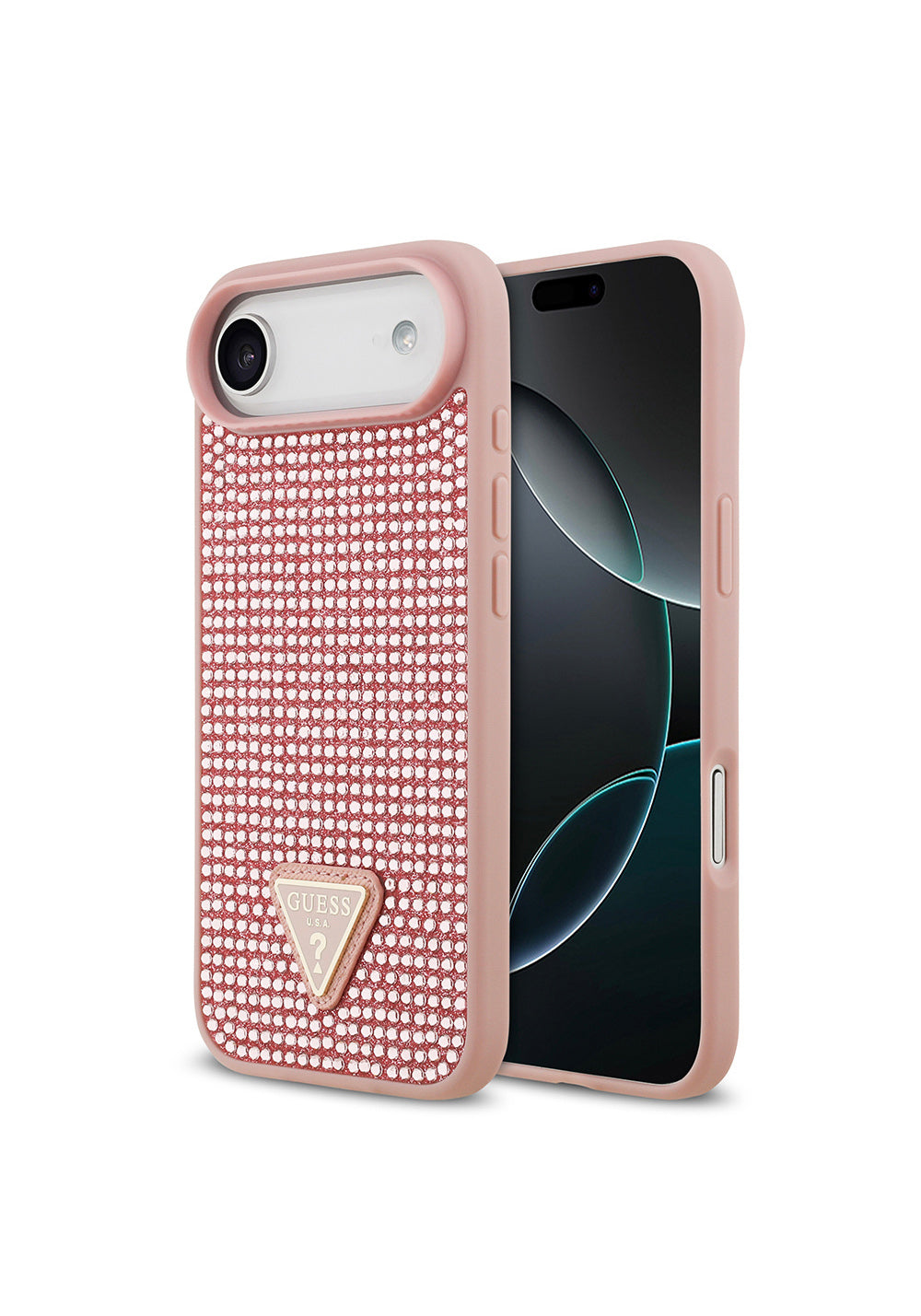 Apple iPhone 17 Air Kılıf Guess Orijinal Lisanslı Taşlı Arka Yüzey Üçgen Logolu Kapak