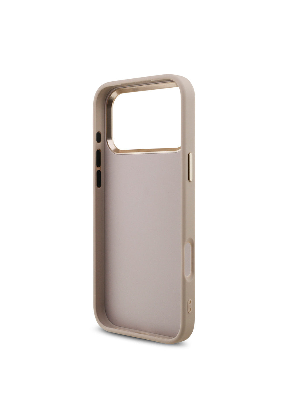 Apple iPhone 17 Pro Max Kılıf Guess Orijinal Lisanslı Gold Metal Kamera Çerçeveli 4G Desenli Metal Büyük 4G ve Yazı Logolu Kapak