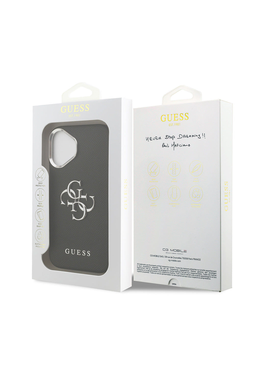 Apple iPhone 17 Kılıf Guess Orijinal Lisanslı PU Deri 4G Büyük Metal Logo Dizaynlı Kapak
