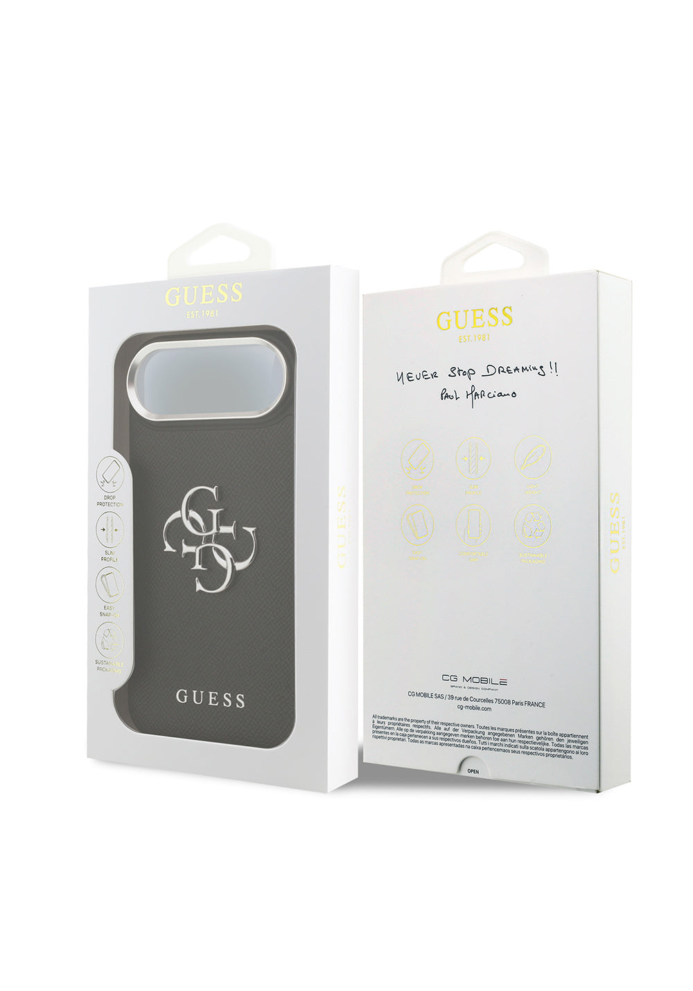 Apple iPhone 17 Air Kılıf Guess Orijinal Lisanslı PU Deri 4G Büyük Metal Logo Dizaynlı Kapak