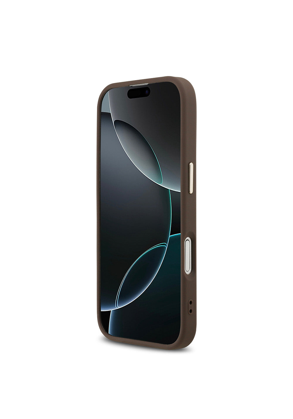 Apple iPhone 17 Kılıf Guess Orijinal Lisanslı Manyetik Şarj Uyumlu Gold Metal Kamera Çerçeveli Taşlı Üçgen Logo 4G Desenli Kapak