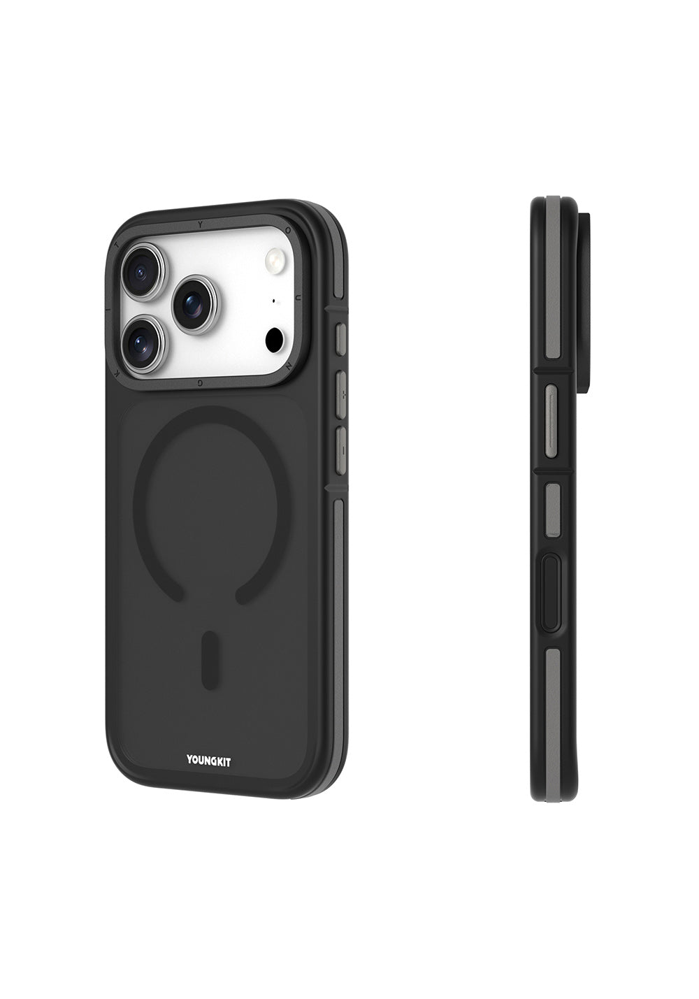 Apple iPhone 17 Pro Kılıf Manyetik Şarj Uyumlu Youngkit Rock Sand Serisi Kapak