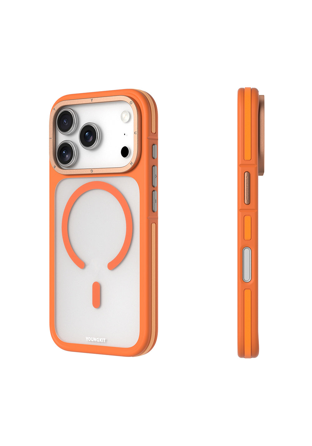 Apple iPhone 17 Pro Max Kılıf Manyetik Şarj Uyumlu Youngkit Rock Sand Serisi Kapak